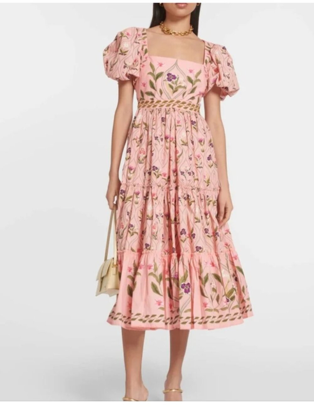 Agua by Agua Bendita *NEW* Alga Pacifico Pink Floral Midi Dress